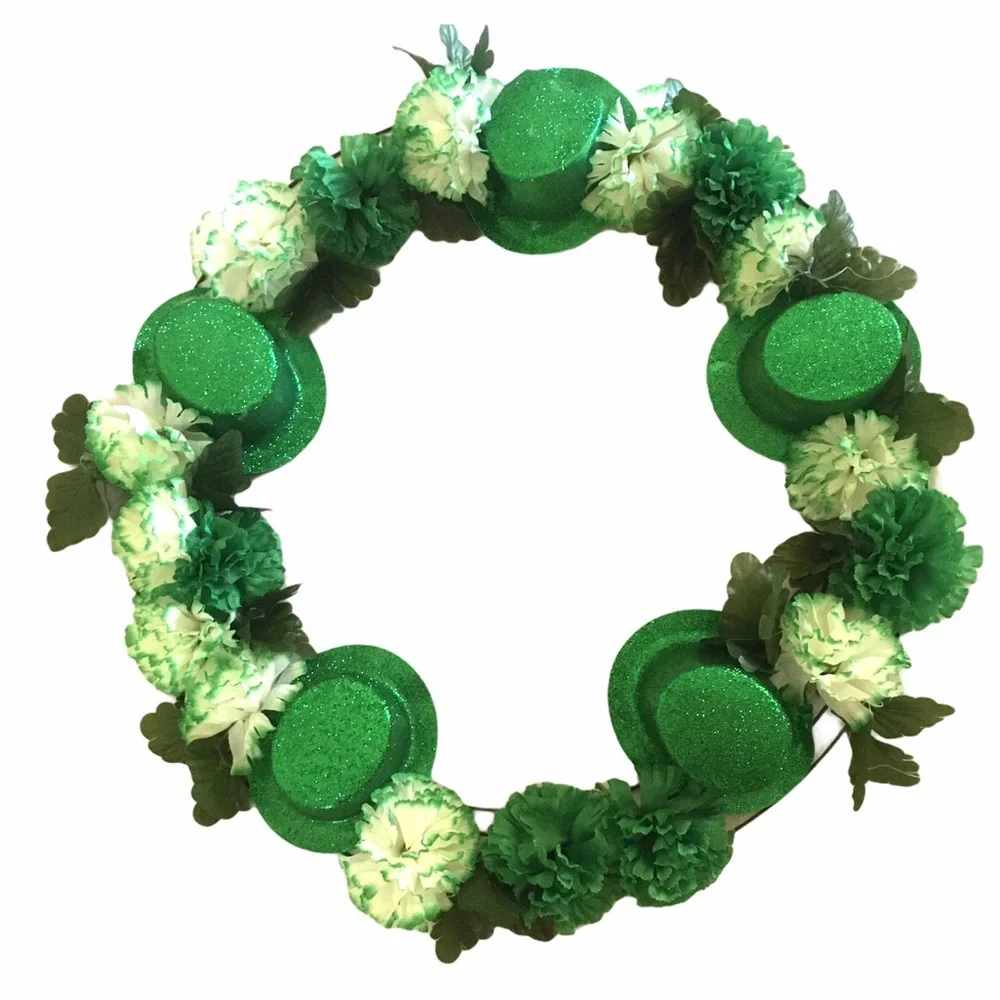 Vintage Green Sparkle St. Patrick's Day Wreath